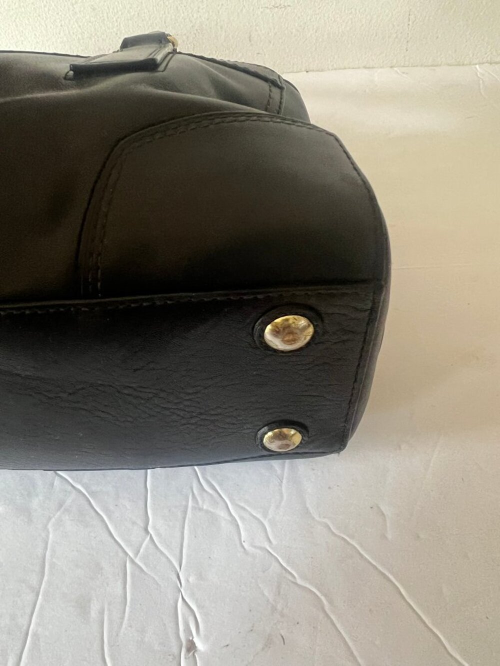 COACH Y2K VINTAGE HAMPTON LEATHER TURNLOCK SATCHEL BAG - Picture 7 of 11